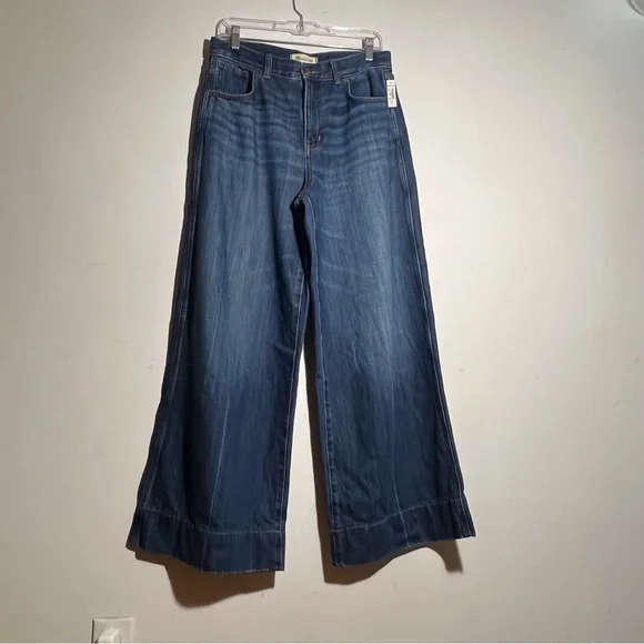 Madewell Superwide-Leg Blue Jeans Softdrape Denim Edition Size 29 NWT